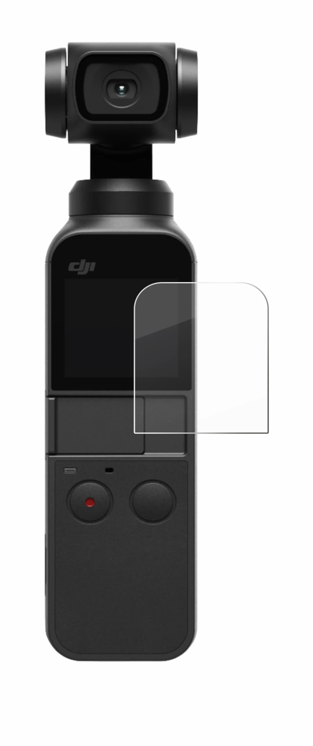 Imagen del dispositivo DJI Osmo Pocket 2 con una amplia variedad de protectores de pantalla.