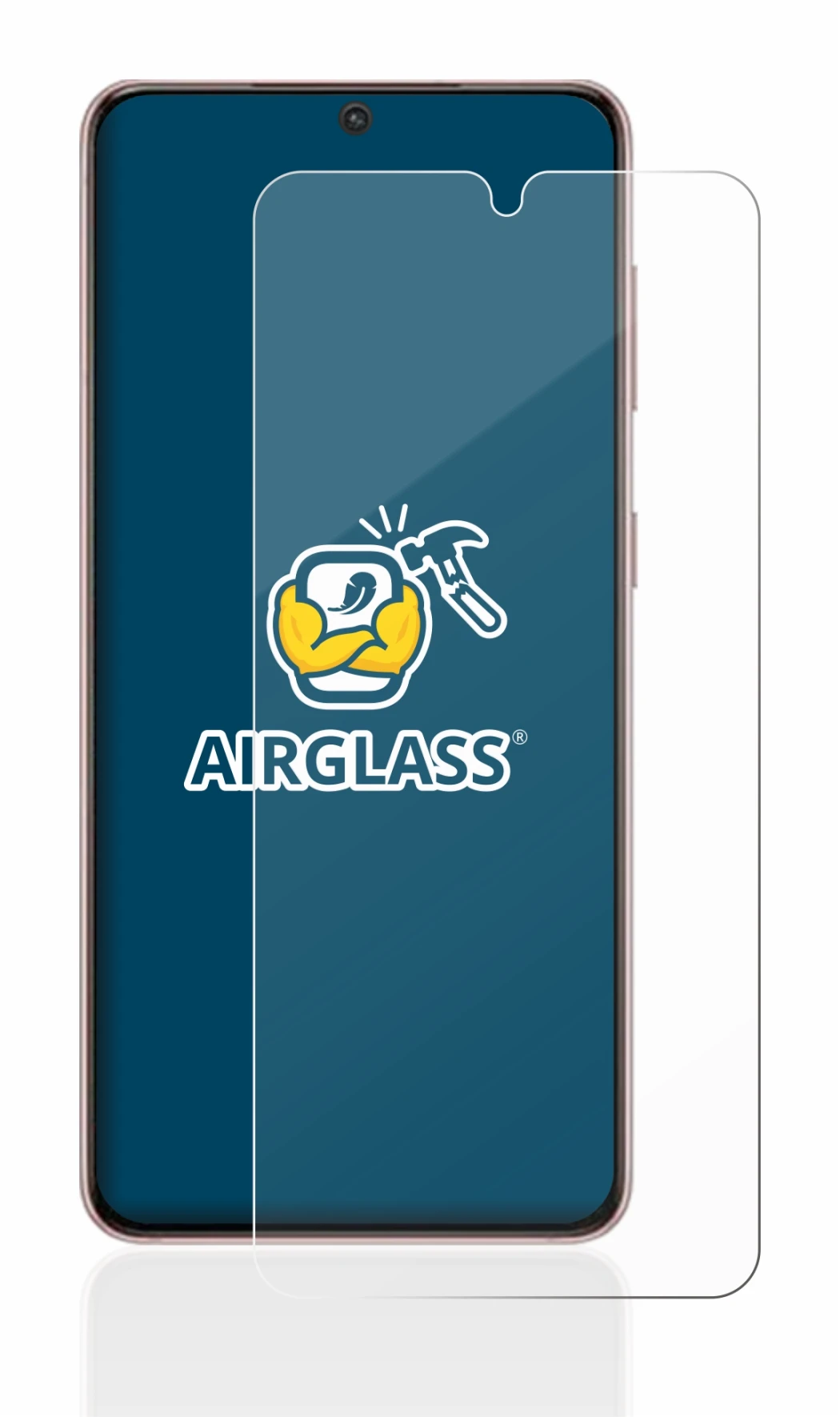 Imagen del dispositivo Samsung Galaxy S21 5G con una amplia variedad de protectores de pantalla.