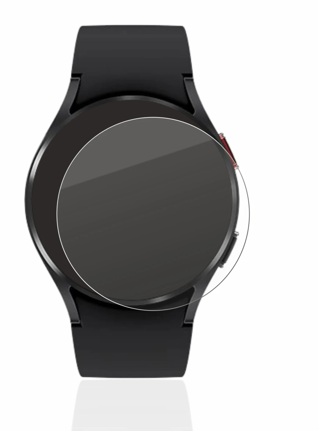 Imagen del dispositivo Samsung Galaxy Watch 4 (40mm) con una amplia variedad de protectores de pantalla.