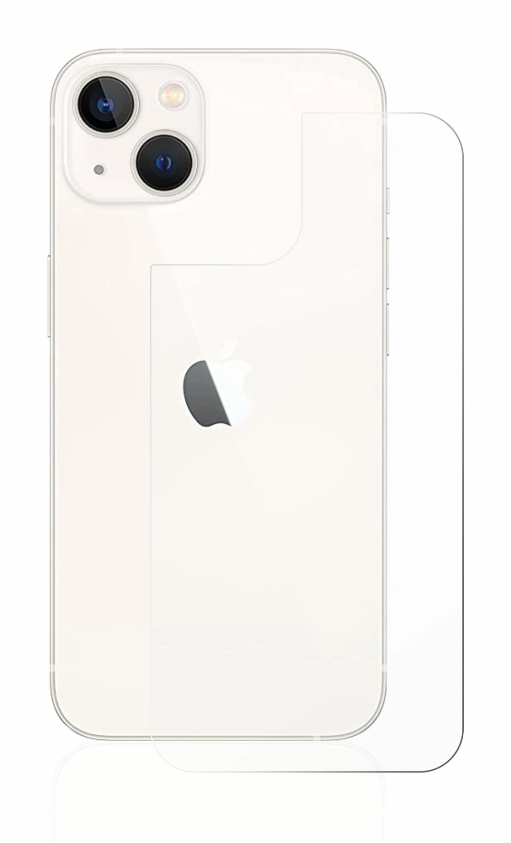 Imagen del dispositivo Apple iPhone 13 (Trasero) con una amplia variedad de protectores de pantalla.