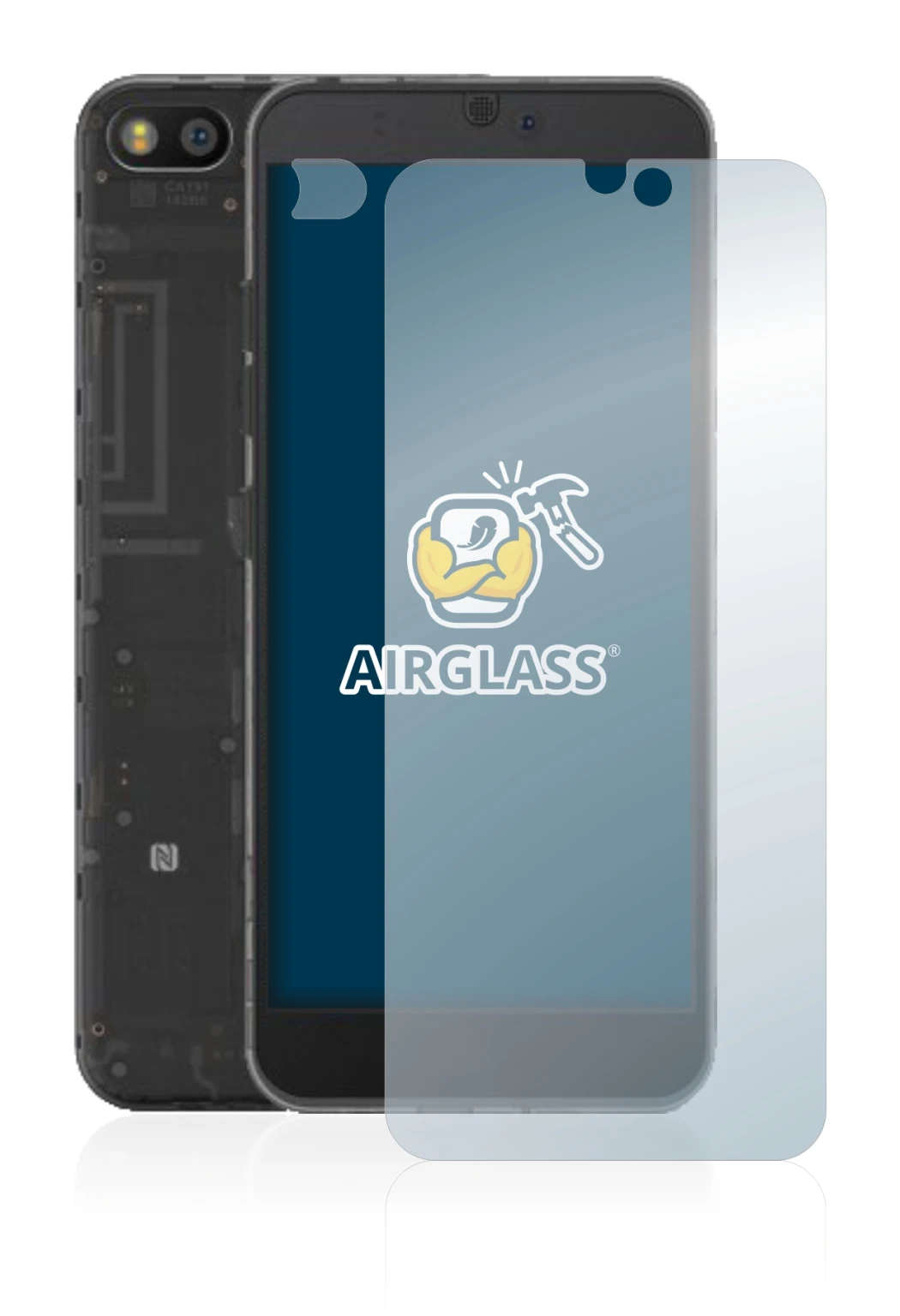 Imagen del dispositivo Fairphone 3 (Frontal+Cámara) con una amplia variedad de protectores de pantalla.