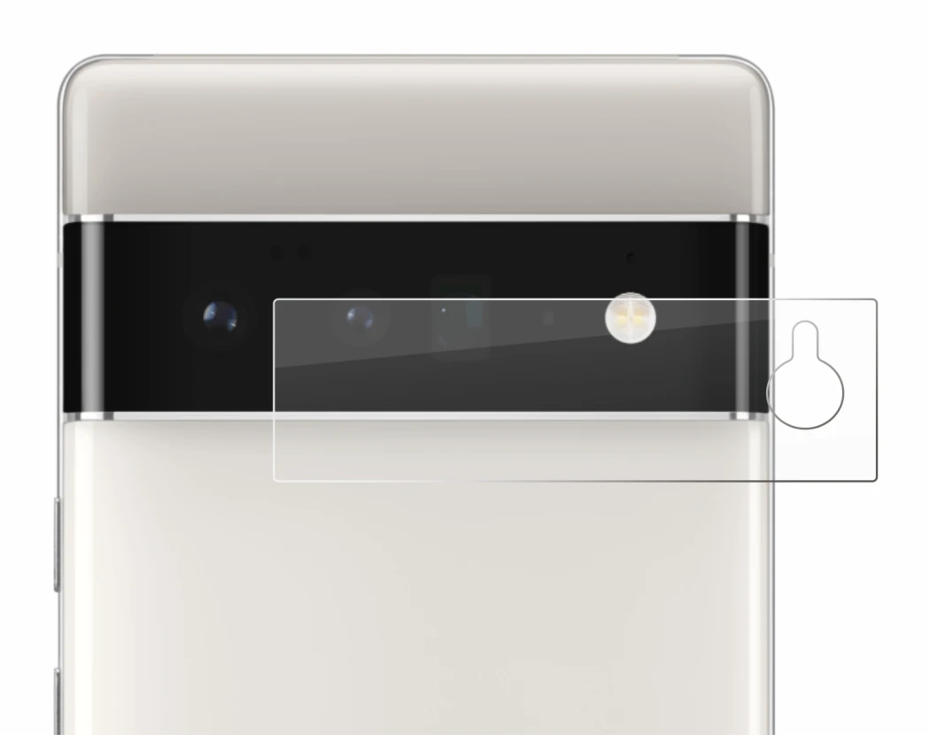 Imagen del dispositivo Google Pixel 6 Pro (SÓLO Cámara) con una amplia variedad de protectores de pantalla.