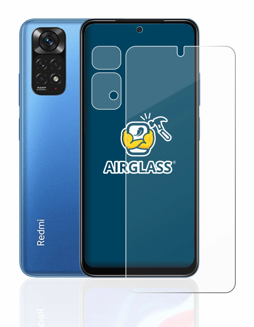 Imagen del dispositivo Xiaomi Redmi Note 11 (Frontal+Cámara) con una amplia variedad de protectores de pantalla.