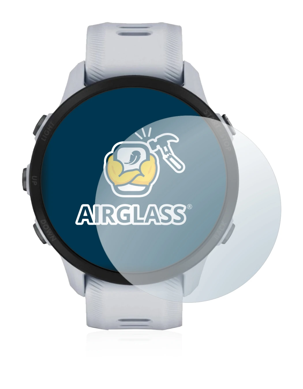 Imagen del dispositivo Garmin Forerunner 955 con una amplia variedad de protectores de pantalla.