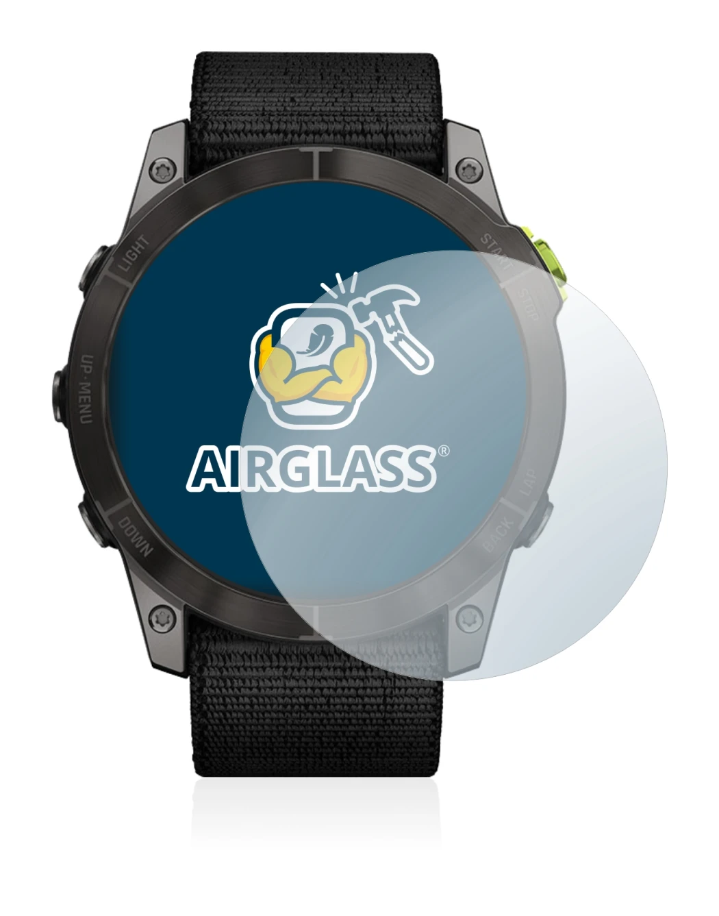 Imagen del dispositivo Garmin Enduro 2 con una amplia variedad de protectores de pantalla.