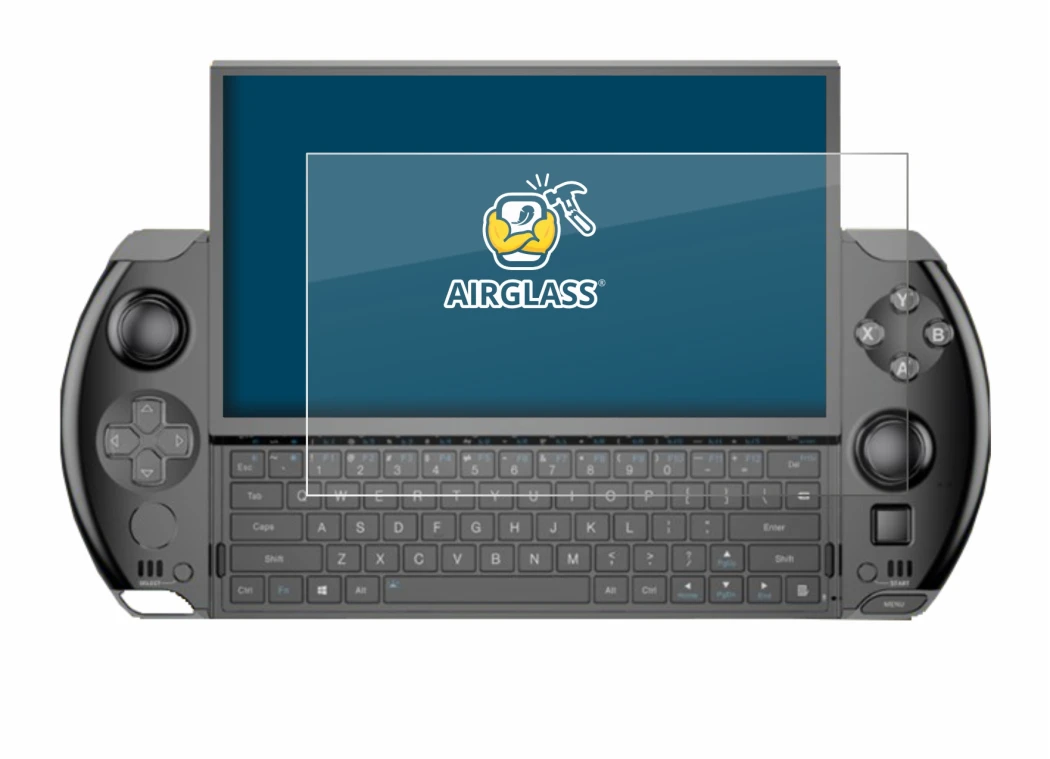 Imagen del dispositivo GPD Win 4 con una amplia variedad de protectores de pantalla.