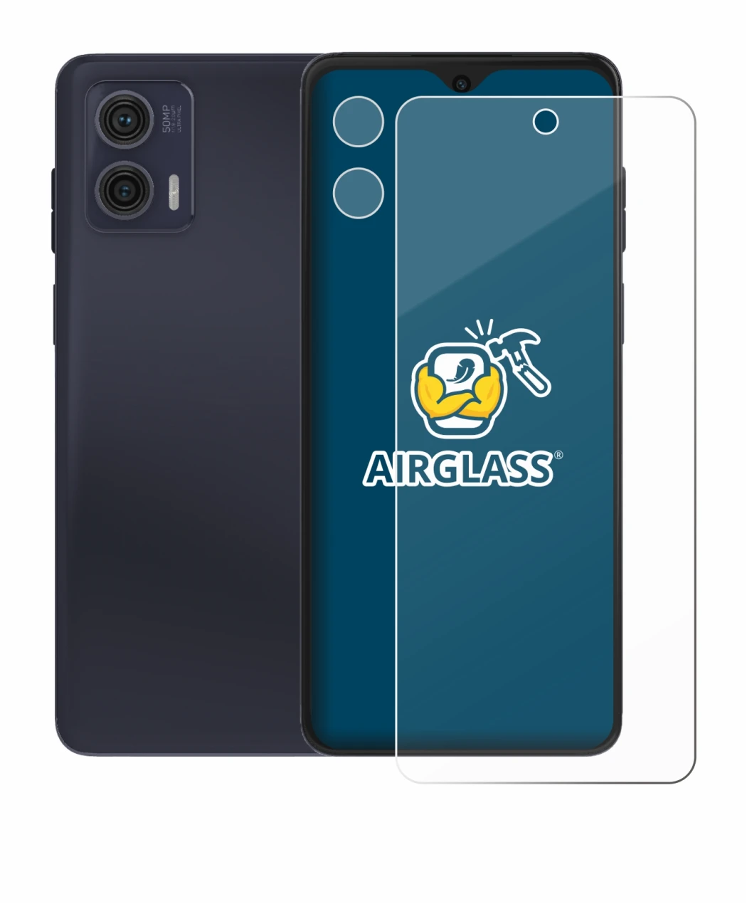 Imagen del dispositivo Motorola Moto G73 5G (Frontal+Cámara) con una amplia variedad de protectores de pantalla.
