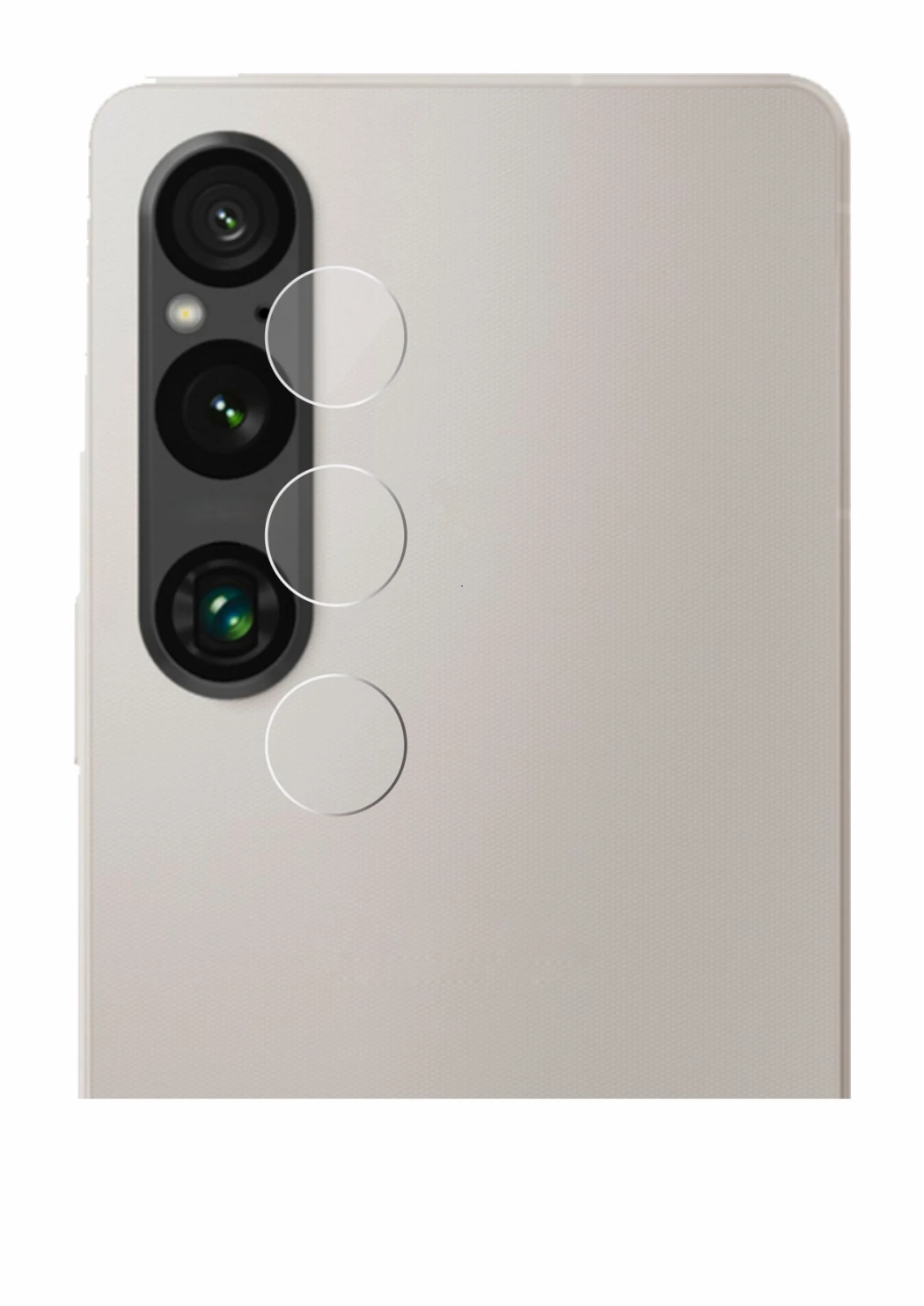 Imagen del dispositivo Sony Xperia 1 V (SÓLO Cámara) con una amplia variedad de protectores de pantalla.