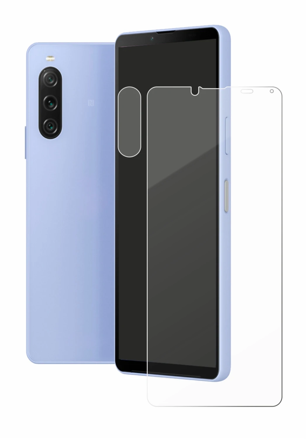 Imagen del dispositivo Sony Xperia 10 V (Frontal+Cámara) con una amplia variedad de protectores de pantalla.