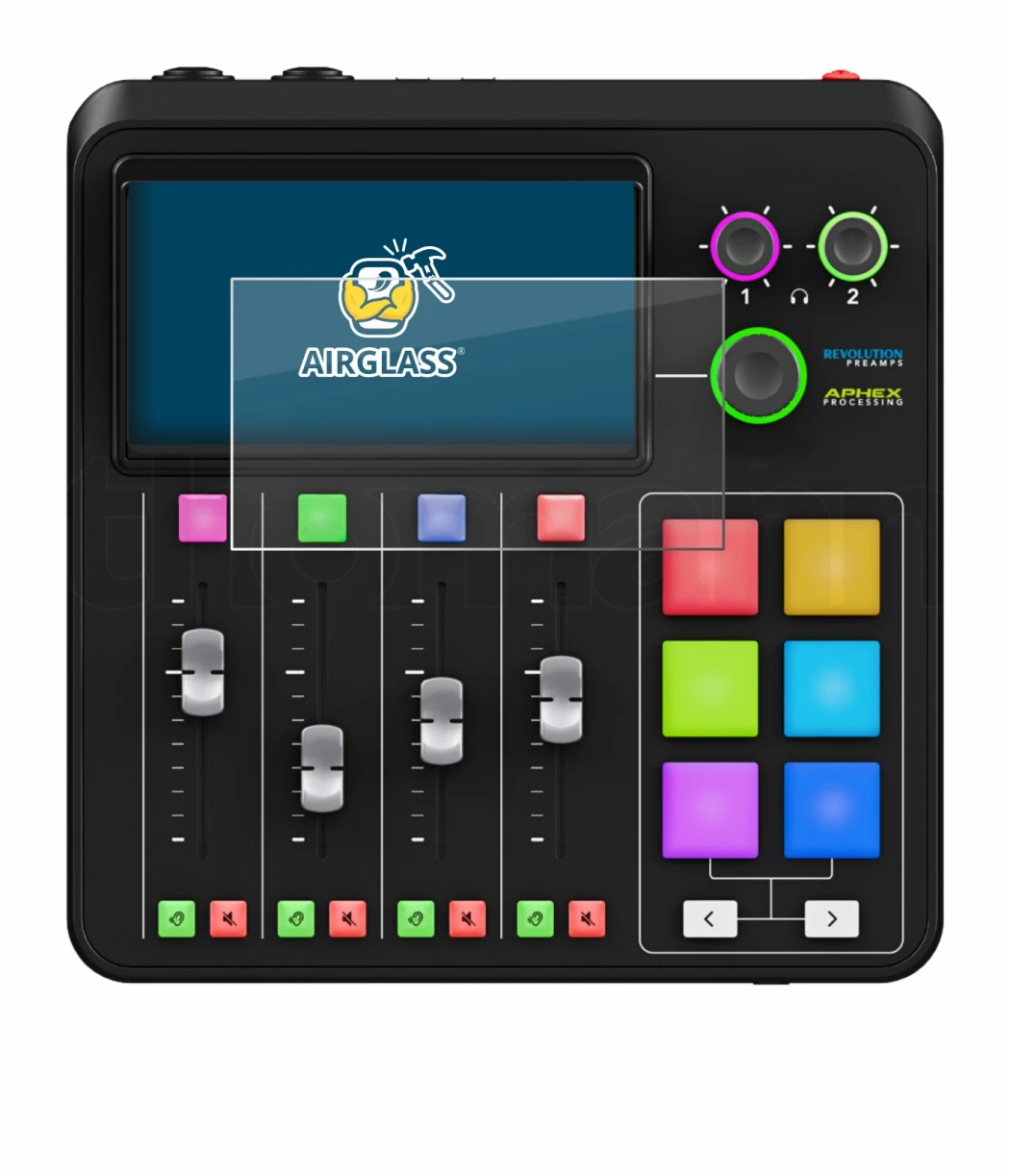 Imagen del dispositivo Rode Rodecaster Duo con una amplia variedad de protectores de pantalla.