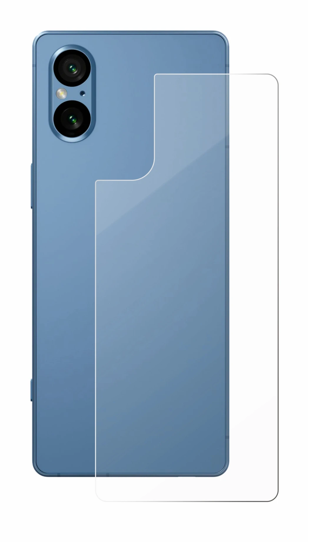 Imagen del dispositivo Sony Xperia 5 V (Trasero) con una amplia variedad de protectores de pantalla.