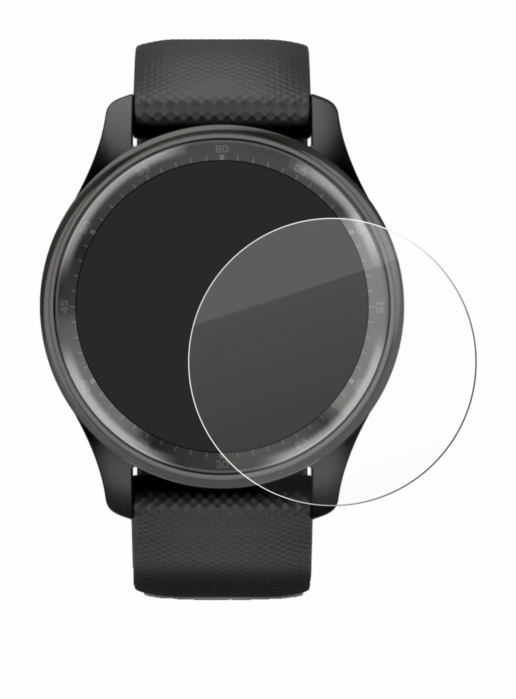 Imagen del dispositivo Garmin Vivomove Trend con una amplia variedad de protectores de pantalla.
