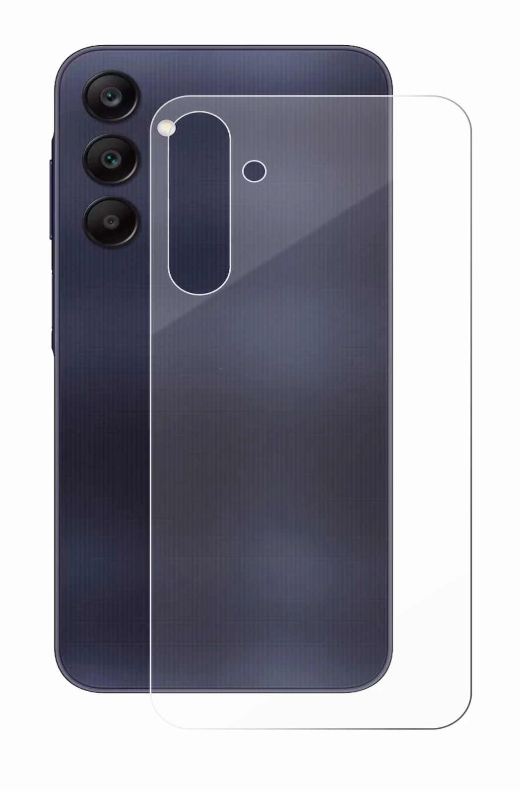 Imagen del dispositivo Samsung Galaxy A25 5G (Trasero) con una amplia variedad de protectores de pantalla.