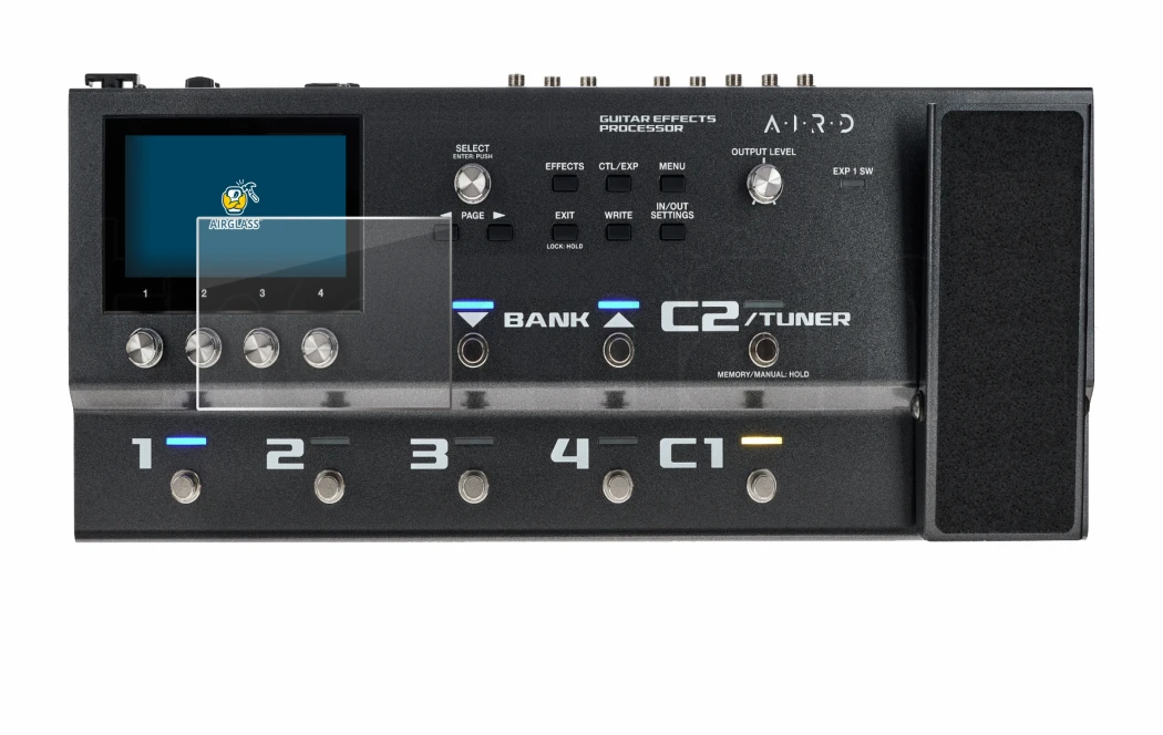 Imagen del dispositivo Boss GX-100 con una amplia variedad de protectores de pantalla.