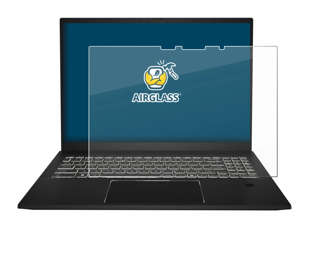 Imagen del dispositivo MSI Summit E16 AI Studio con una amplia variedad de protectores de pantalla.