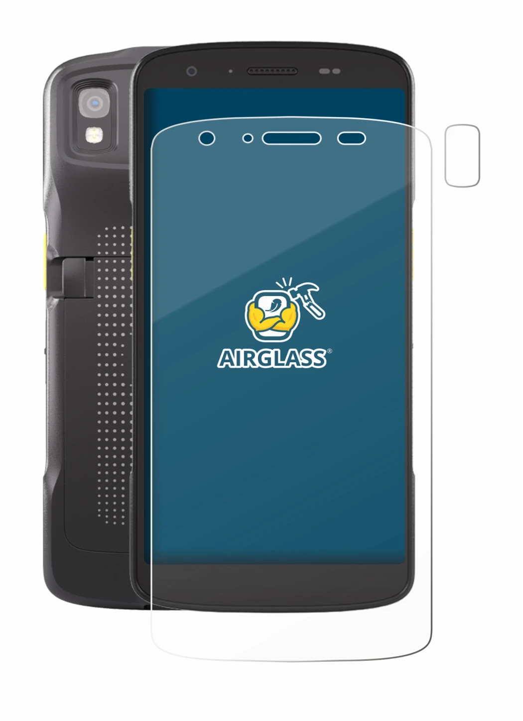 Imagen del dispositivo Zebra TC22 (Frontal+Cámara) con una amplia variedad de protectores de pantalla.