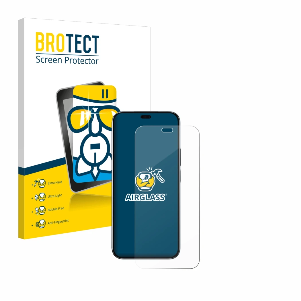 Parte frontal de un envase de producto con el logotipo de la marca BROTECT. Al lado se muestra el dispositivo Honor 200 Lite c