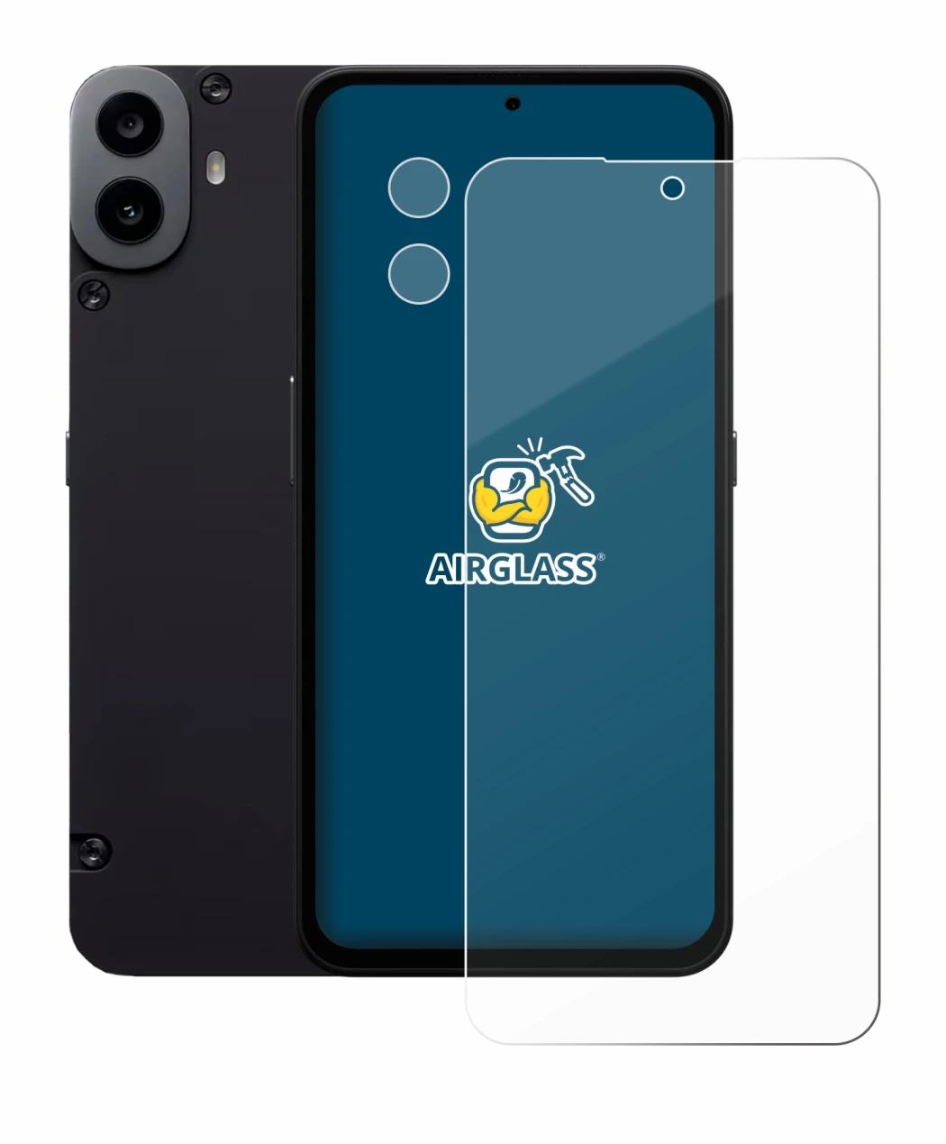 Imagen del dispositivo Nothing CMF Phone 1 (Frontal+Cámara) con una amplia variedad de protectores de pantalla.