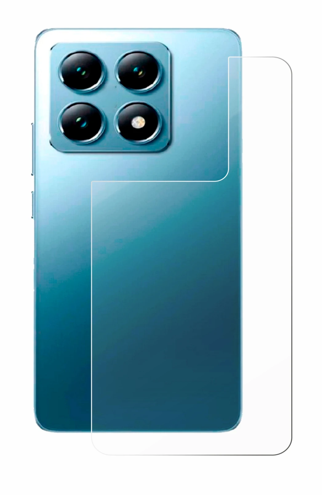 Imagen del dispositivo Xiaomi 14T (Trasero) con una amplia variedad de protectores de pantalla.