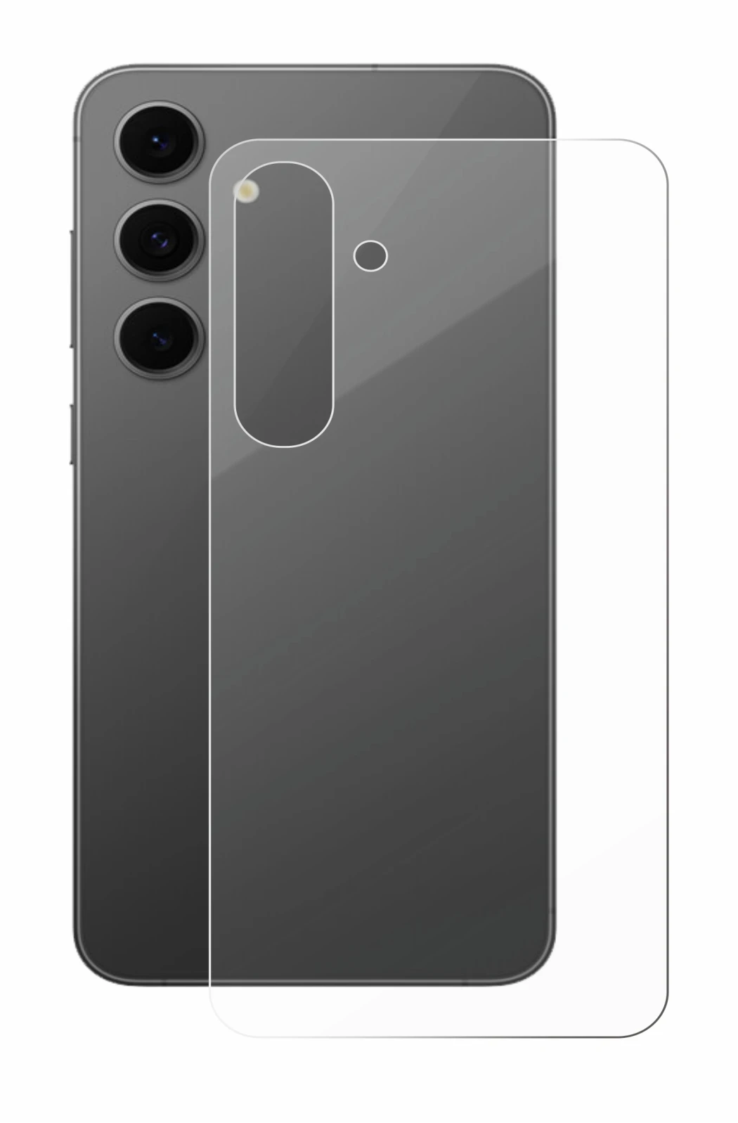 Imagen del dispositivo Samsung Galaxy S24 FE (Trasero) con una amplia variedad de protectores de pantalla.