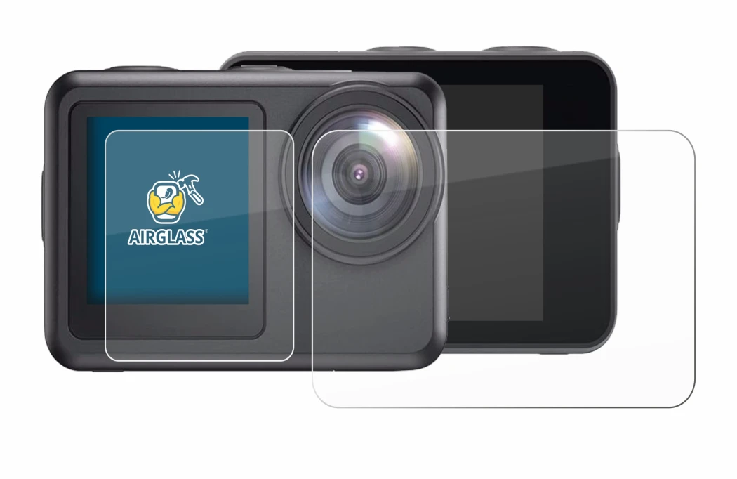 Imagen del dispositivo Akaso Brave 7 LE con una amplia variedad de protectores de pantalla.