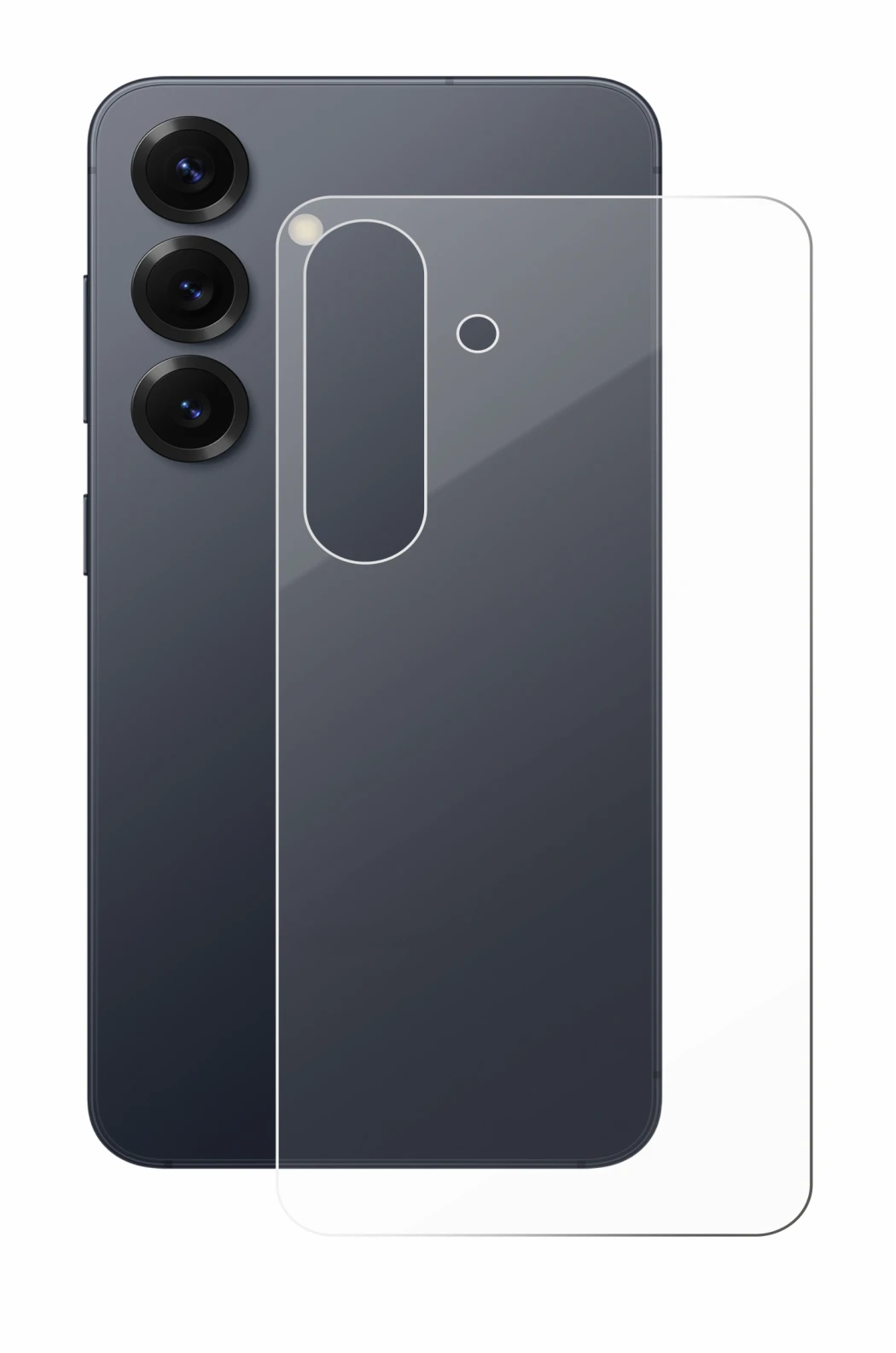 Imagen del dispositivo Samsung Galaxy S25 (Trasero) con una amplia variedad de protectores de pantalla.