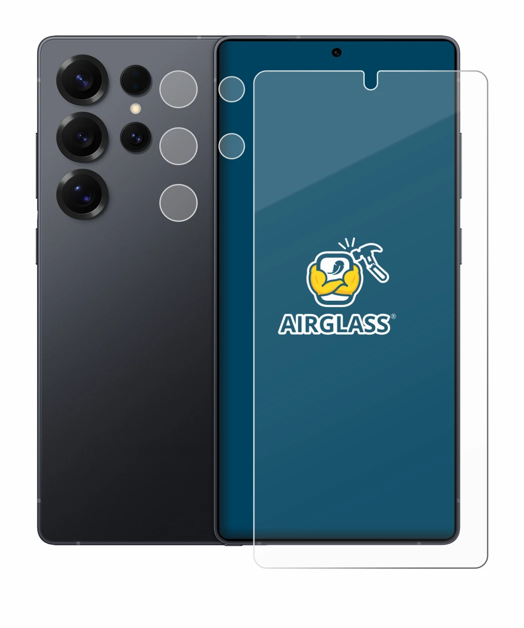 Imagen del dispositivo Samsung Galaxy S25 Ultra Enterprise Edition (Frontal+Cámara) con una amplia variedad de protectores de 