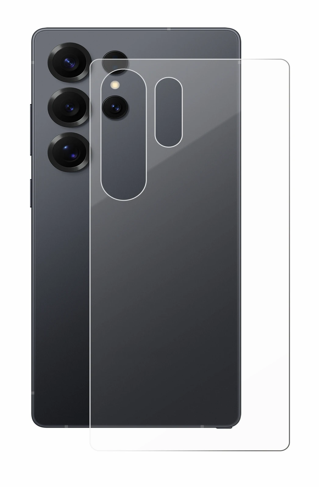 Imagen del dispositivo Samsung Galaxy S25 Ultra Enterprise Edition (Trasero) con una amplia variedad de protectores de pantall