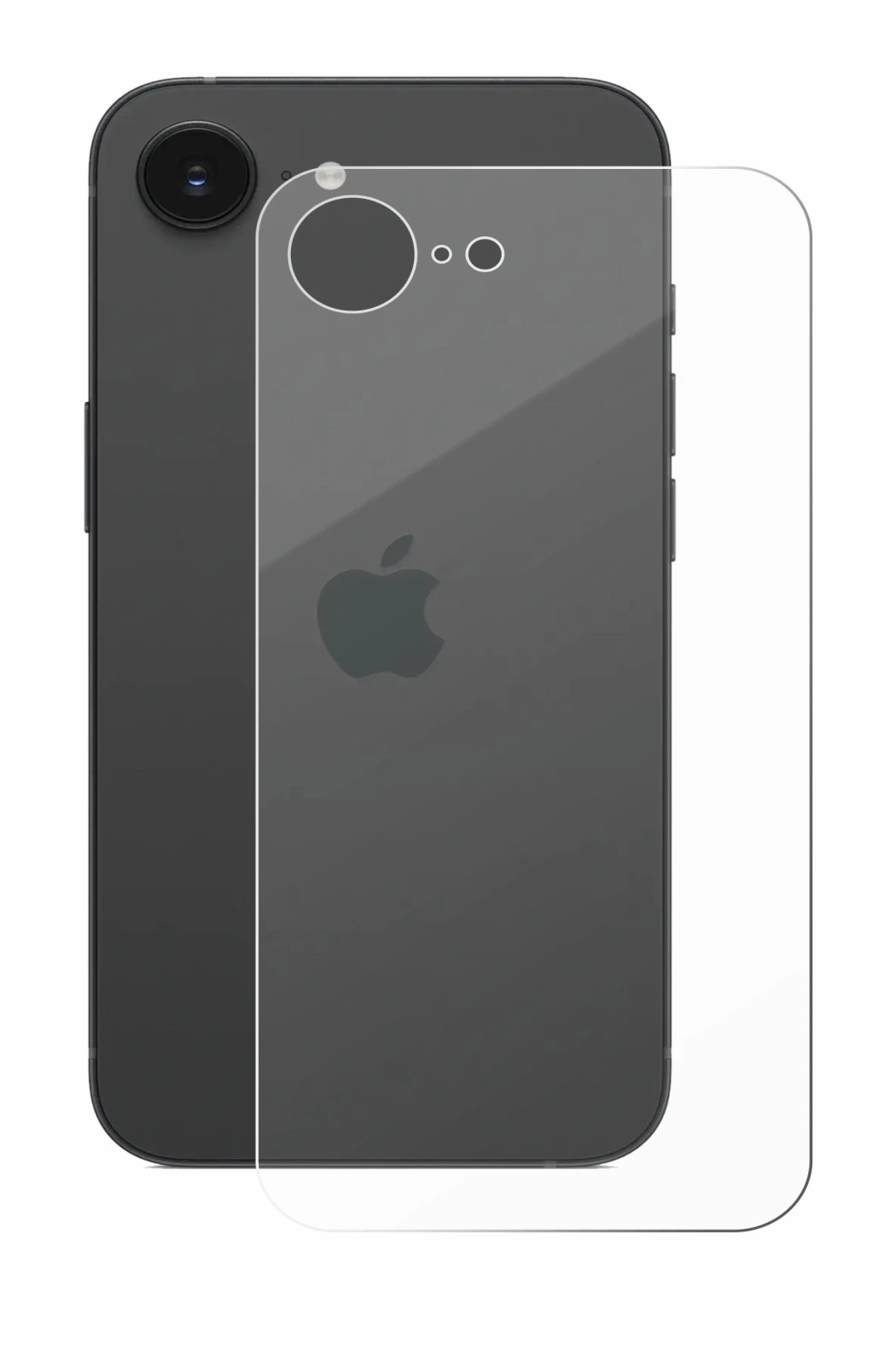 Imagen del dispositivo Apple iPhone 16e (Trasero) con una amplia variedad de protectores de pantalla.