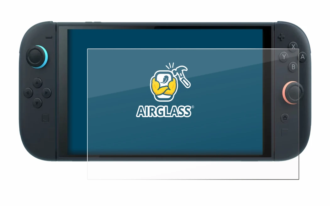 Imagen del dispositivo Nintendo Switch 2 con una amplia variedad de protectores de pantalla.