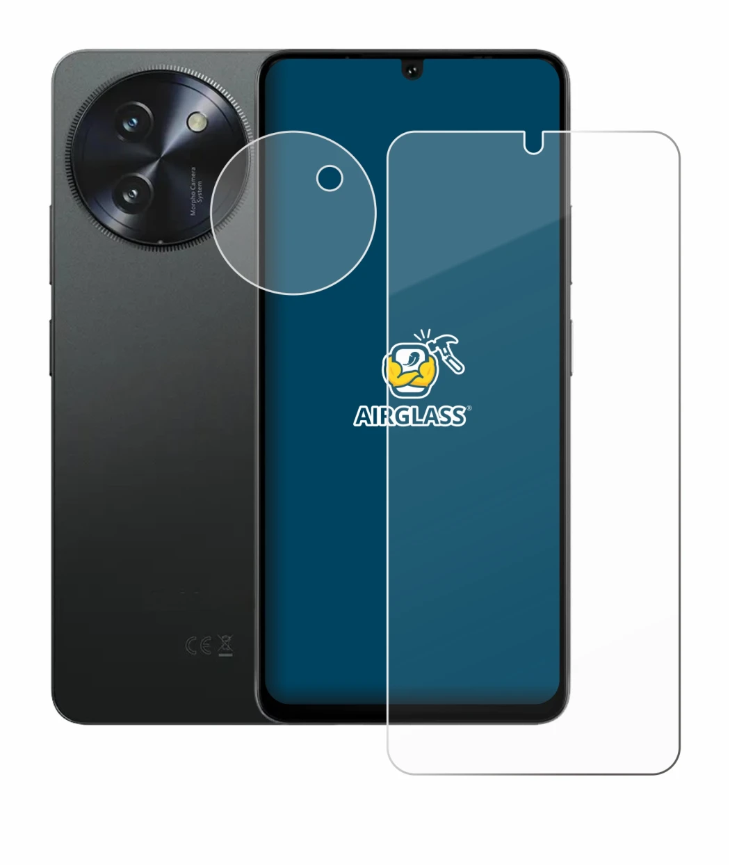 Imagen del dispositivo Doogee Note 59 Pro Plus (Frontal+Cámara) con una amplia variedad de protectores de pantalla.