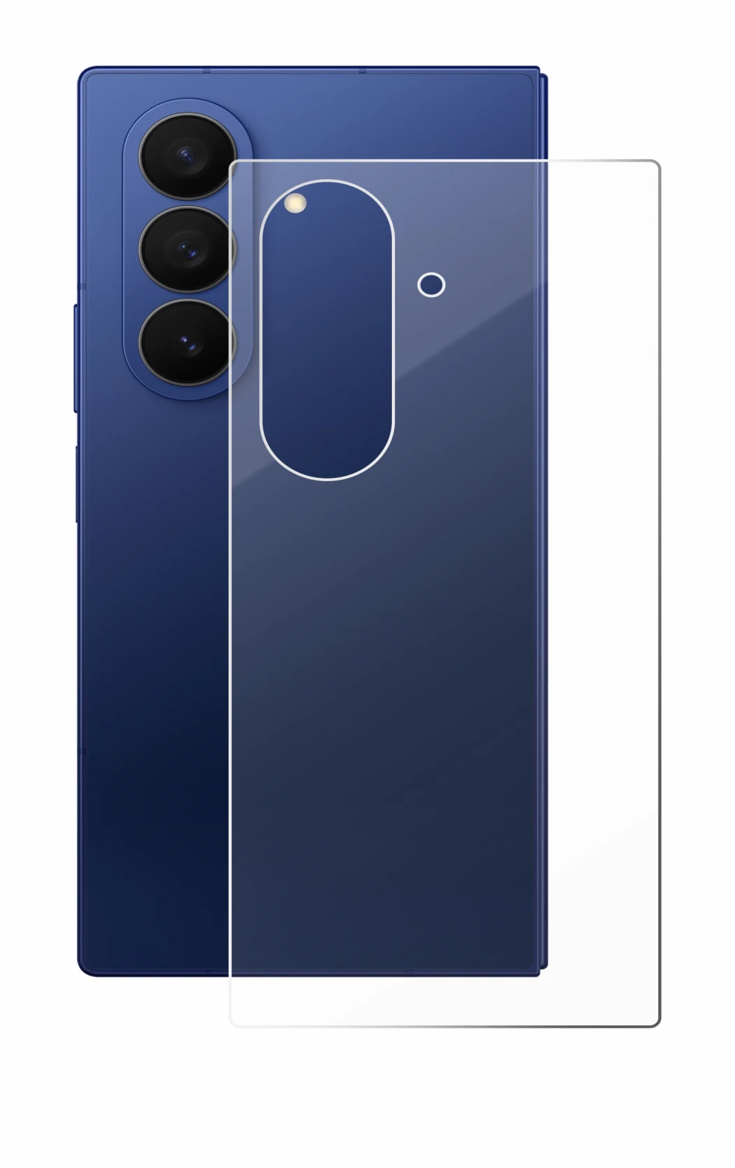 Imagen del dispositivo Samsung Galaxy Z Fold 7 (Trasero) con una amplia variedad de protectores de pantalla.