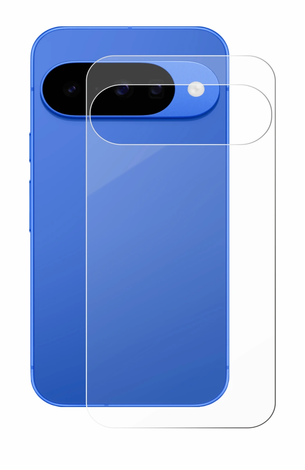 Imagen del dispositivo Google Pixel 10 (Trasero) con una amplia variedad de protectores de pantalla.