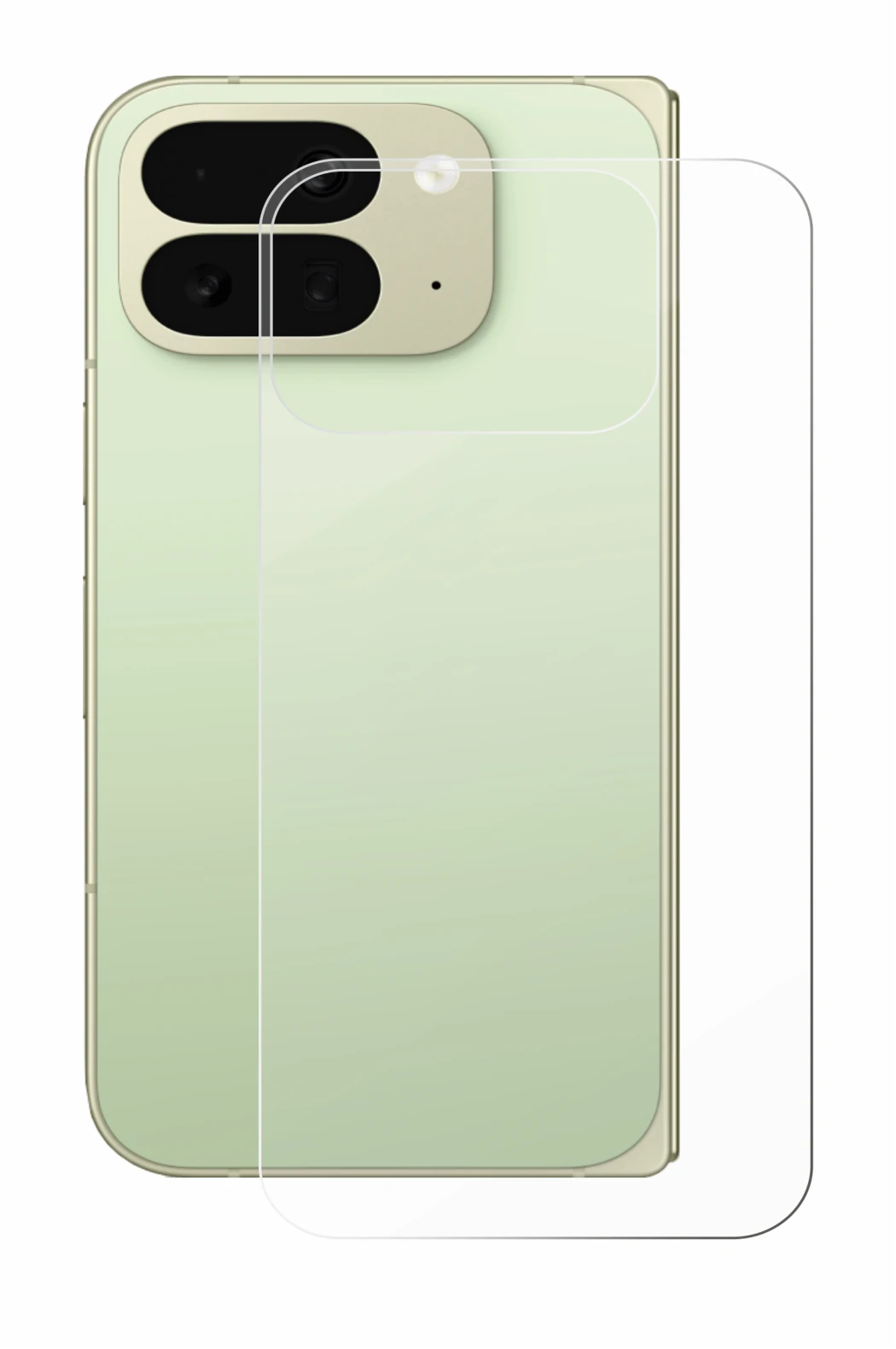Imagen del dispositivo Google Pixel 10 Pro Fold (Trasero) con una amplia variedad de protectores de pantalla.