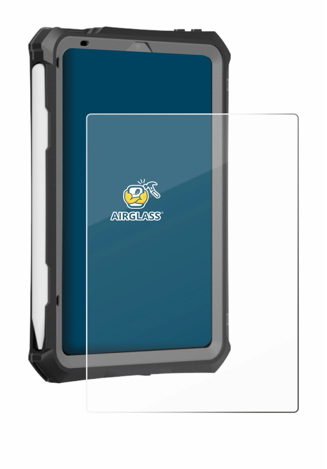 Imagen del dispositivo Apple iPad Mini 7 2024 (case-friendly) con una amplia variedad de protectores de pantalla.