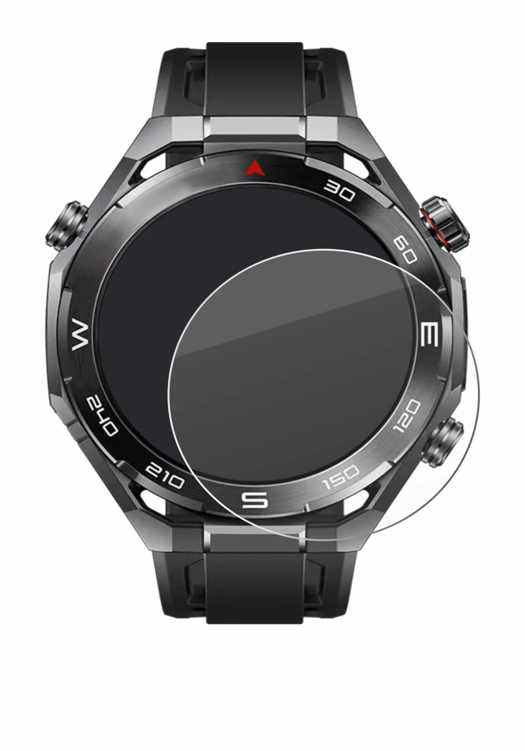 Imagen del dispositivo Huawei Watch Ultimate 2 Black con una amplia variedad de protectores de pantalla.