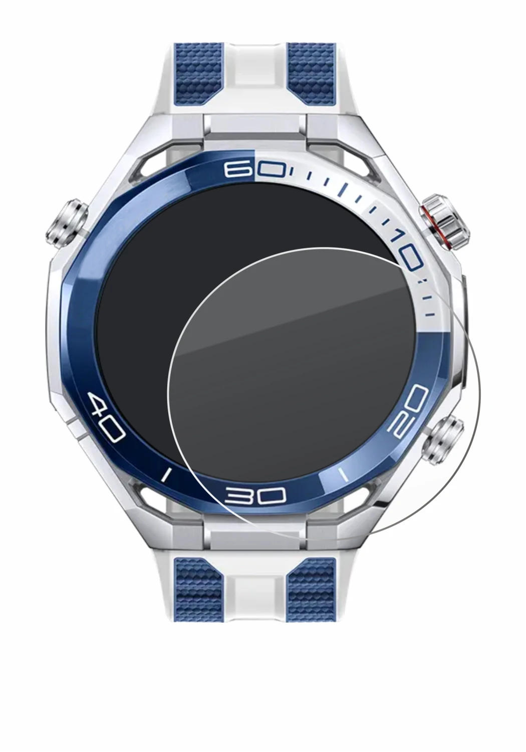 Imagen del dispositivo Huawei Watch Ultimate 2 Blue con una amplia variedad de protectores de pantalla.