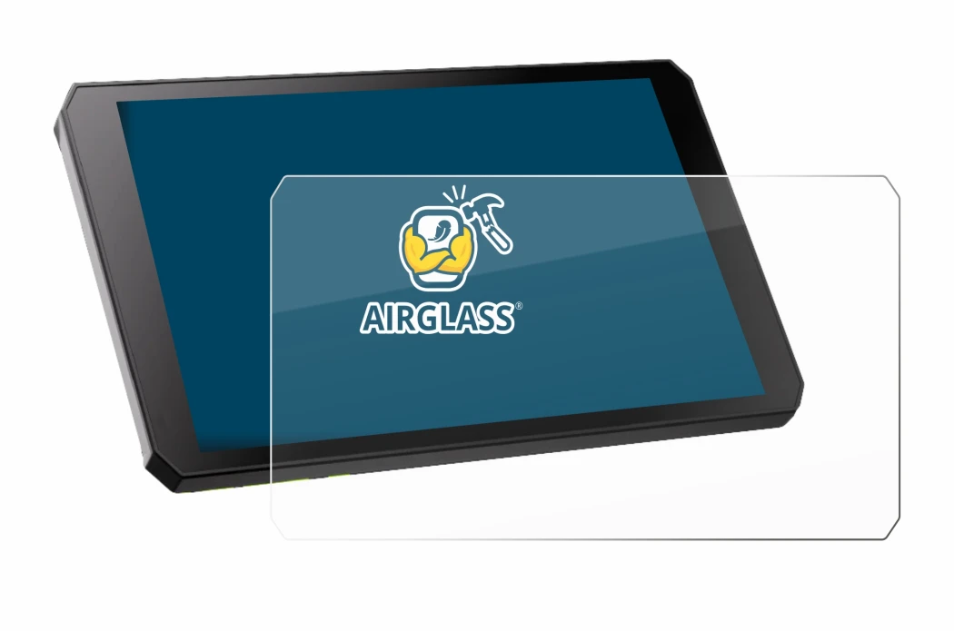 Imagen del dispositivo RiderNav R7M con una amplia variedad de protectores de pantalla.