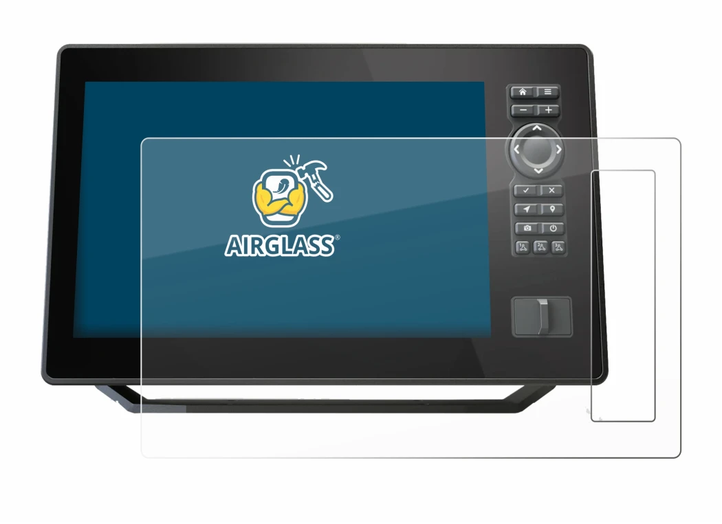 Imagen del dispositivo Humminbird Xplore 9 con una amplia variedad de protectores de pantalla.