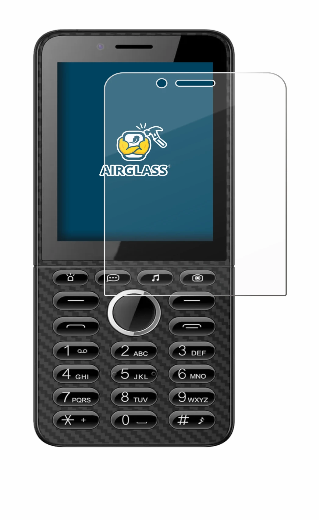 Imagen del dispositivo Energizer E288S con una amplia variedad de protectores de pantalla.