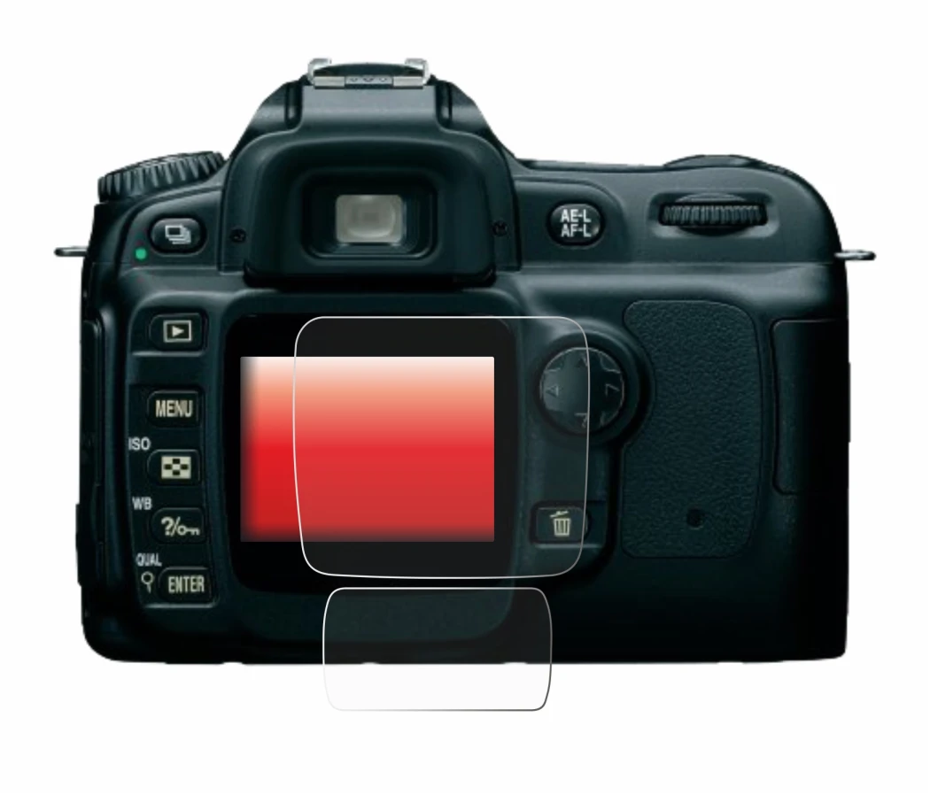 Imagen del dispositivo Nikon D50 con una amplia variedad de protectores de pantalla.