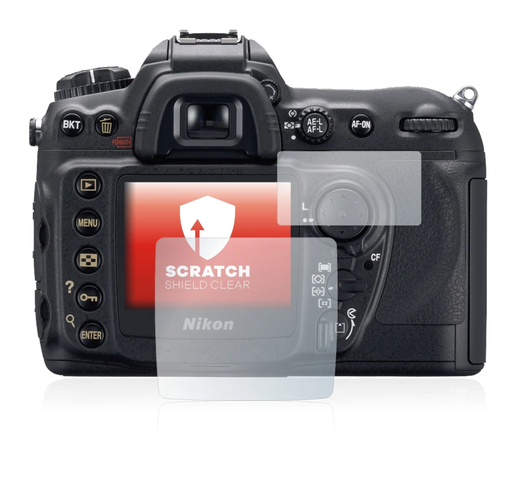 Imagen del dispositivo Nikon D200 con una amplia variedad de protectores de pantalla.