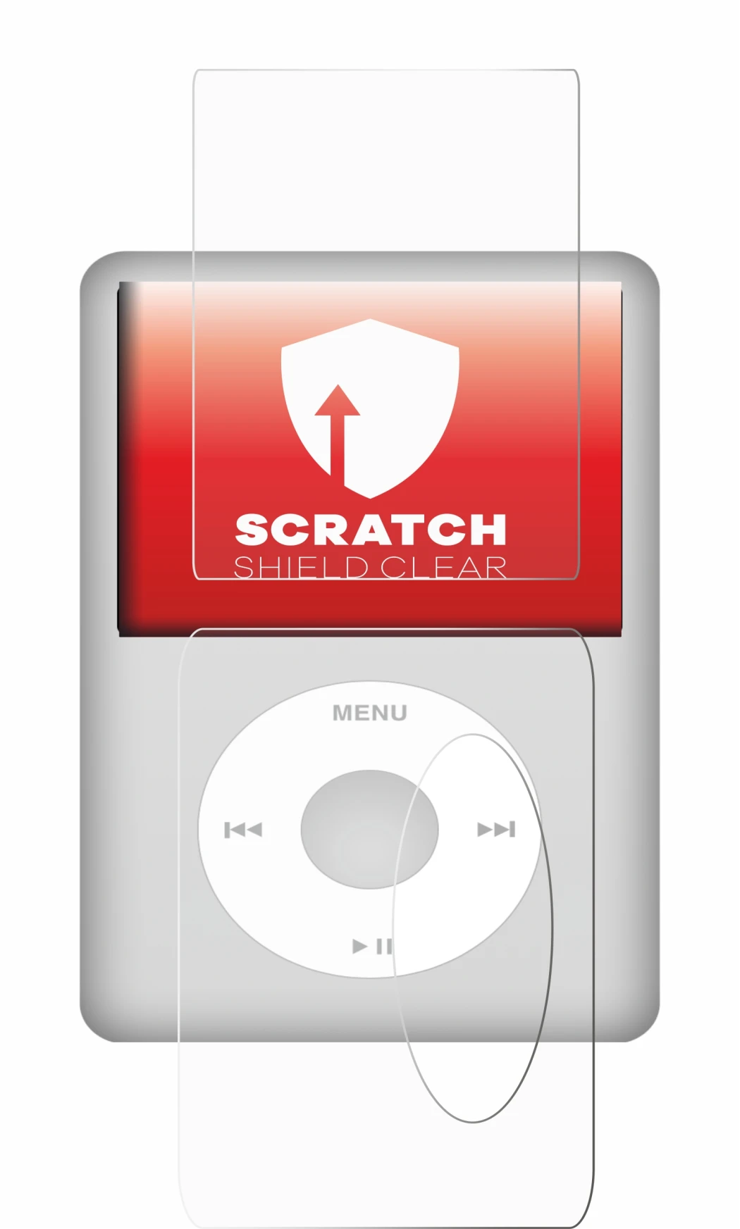 Imagen del dispositivo Apple iPod Classic (Frontal+Trasero, 5.5 Gen. ) con una amplia variedad de protectores de pantalla.