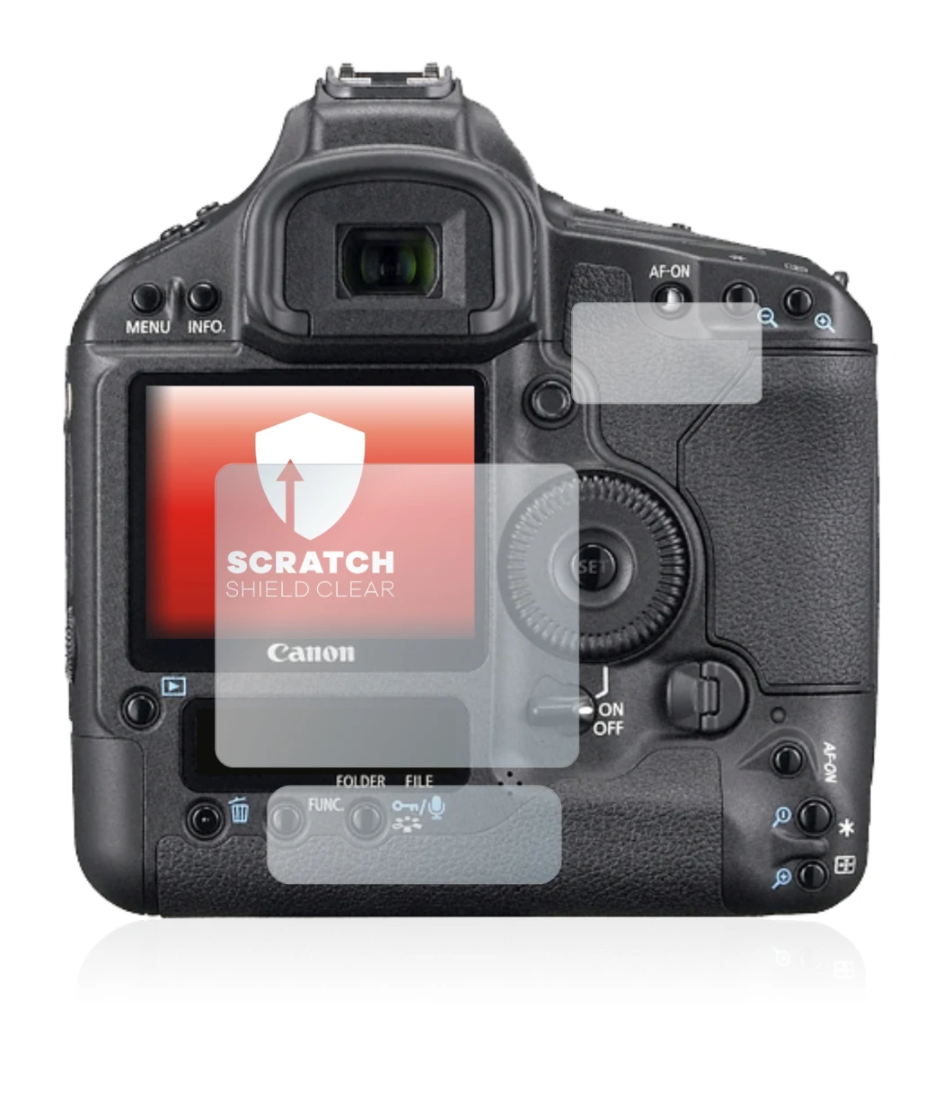 Imagen del dispositivo Canon EOS 1Ds Mark III con una amplia variedad de protectores de pantalla.