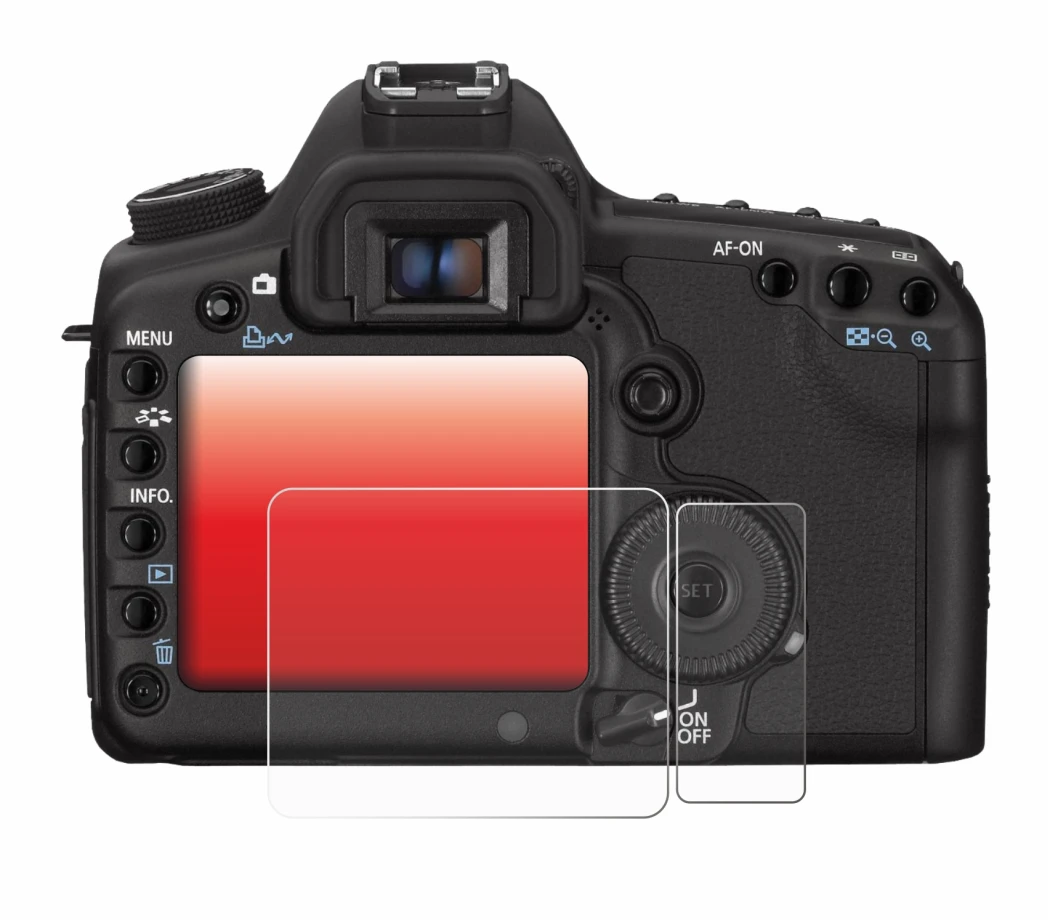 Imagen del dispositivo Canon EOS 5D Mark II con una amplia variedad de protectores de pantalla.