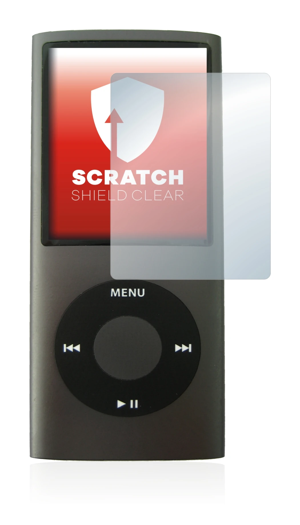 Imagen del dispositivo Apple iPod nano (4a Gen.) con una amplia variedad de protectores de pantalla.