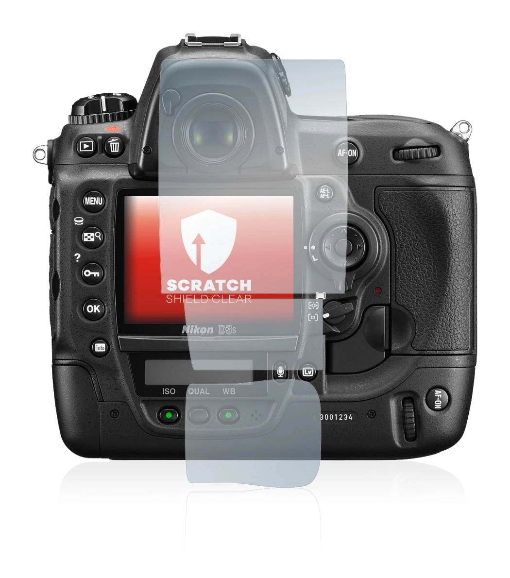 Imagen del dispositivo Nikon D3S con una amplia variedad de protectores de pantalla.