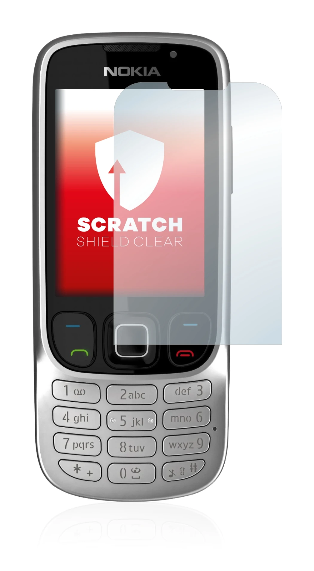 Imagen del dispositivo Nokia 6303i classic con una amplia variedad de protectores de pantalla.