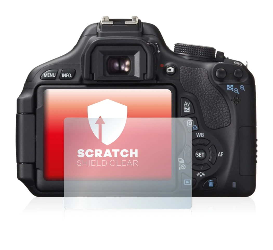Imagen del dispositivo Canon EOS 600D con una amplia variedad de protectores de pantalla.