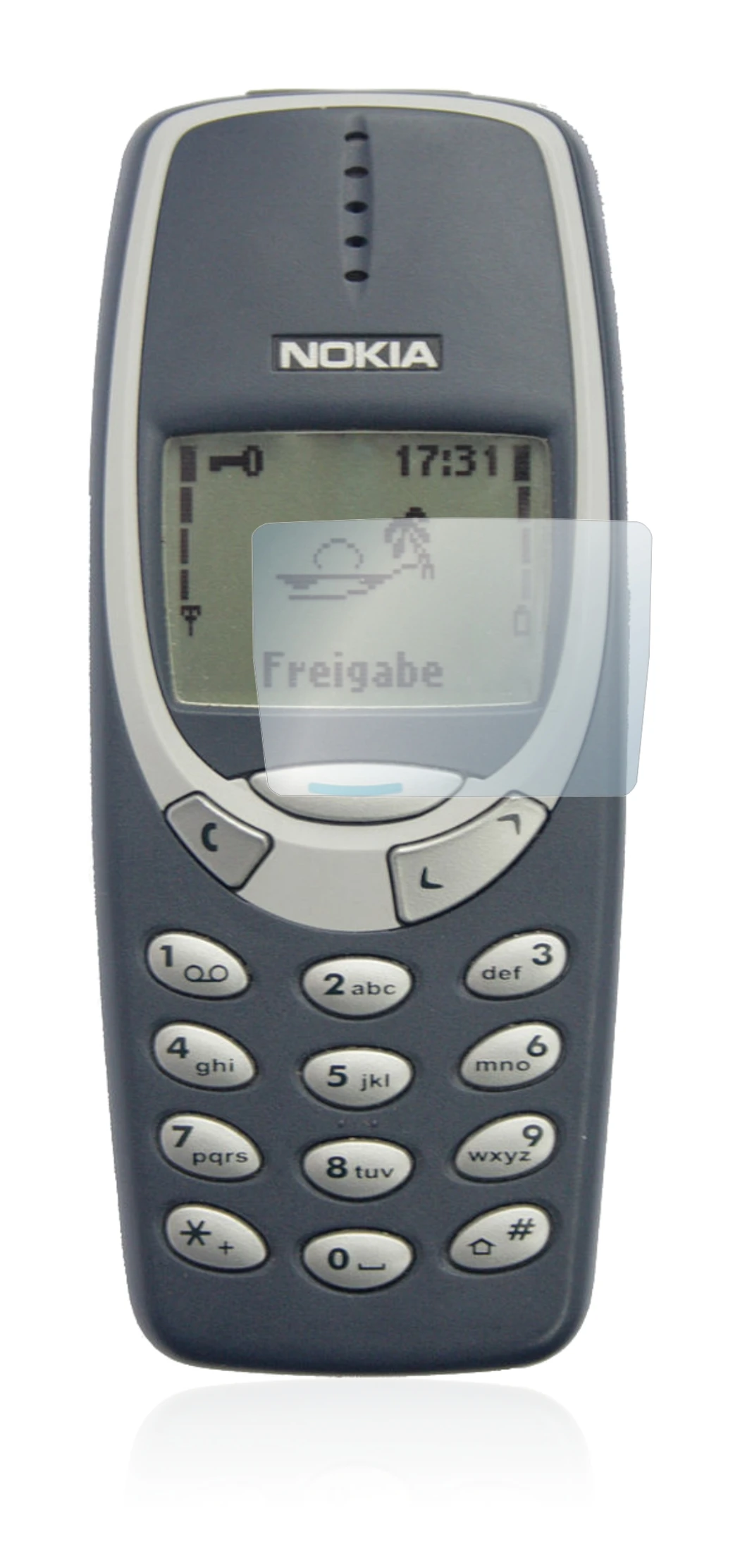 Imagen del dispositivo Nokia 3310 2011 con una amplia variedad de protectores de pantalla.